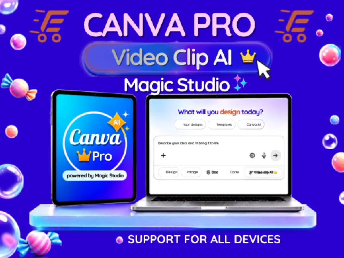 Two-year Canva Education Pro subscription, including all active AI features.